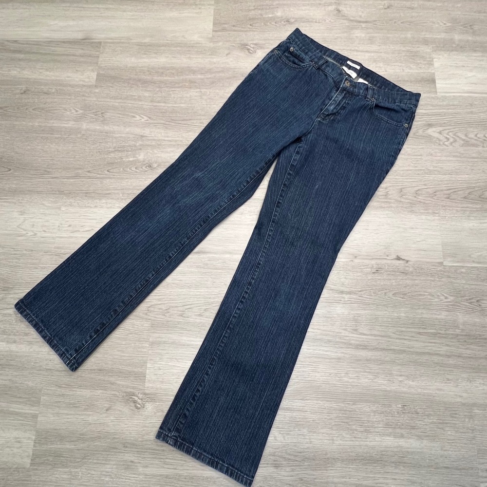 Liz‎ Claiborne & Co Dark Wash Stretch Denim Jeans Classic Bootcut Size 8